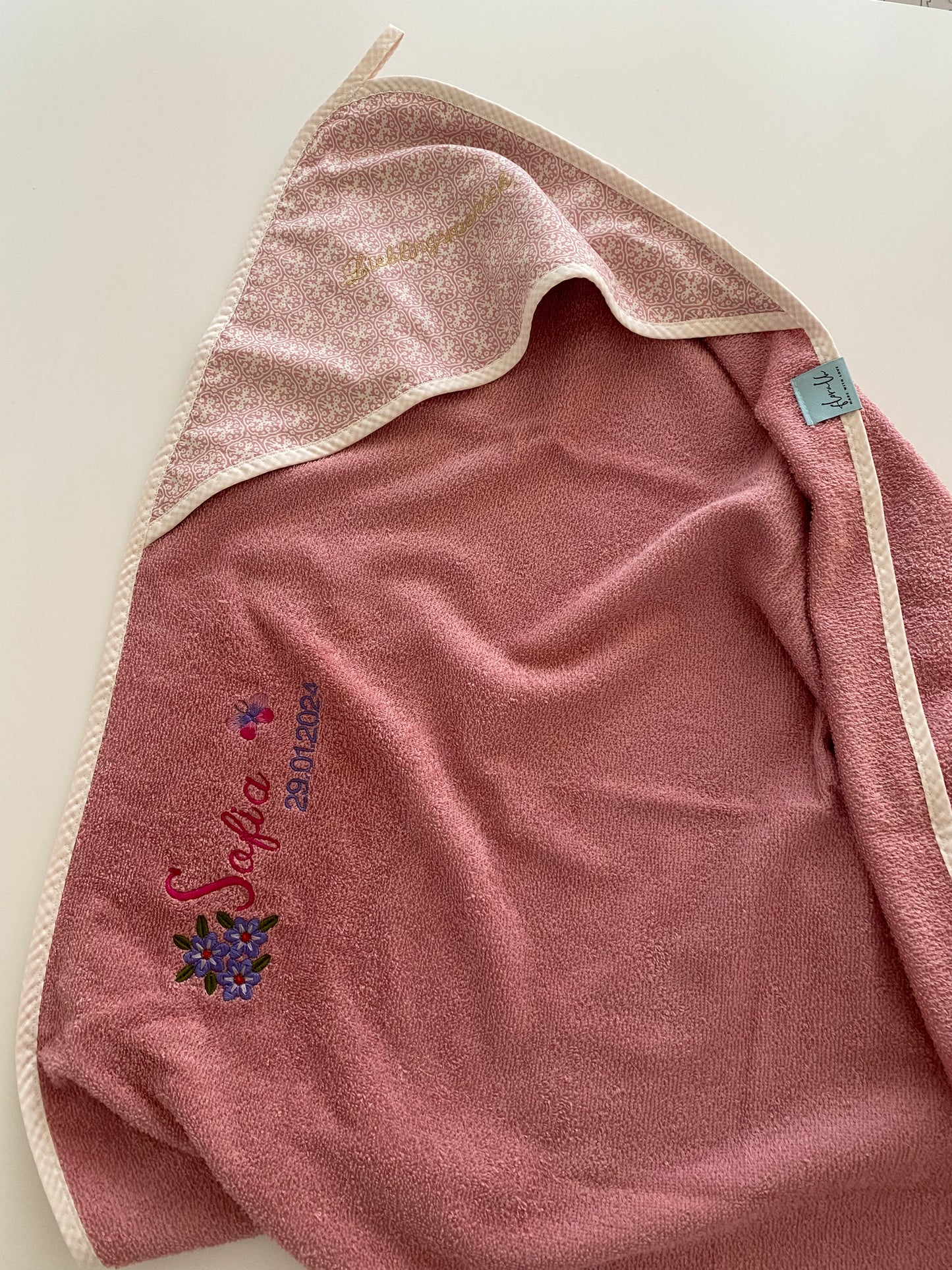 Kapuzen-Badetuch für Babys mit Stickerei