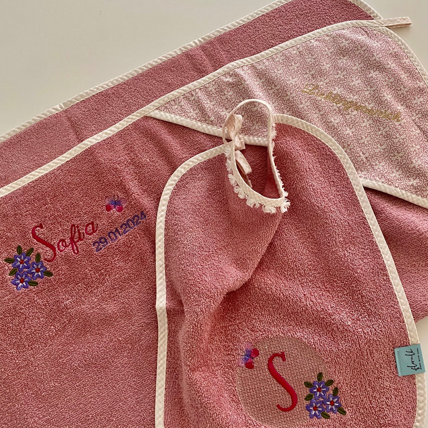 Kapuzen-Badetuch für Babys mit Stickerei