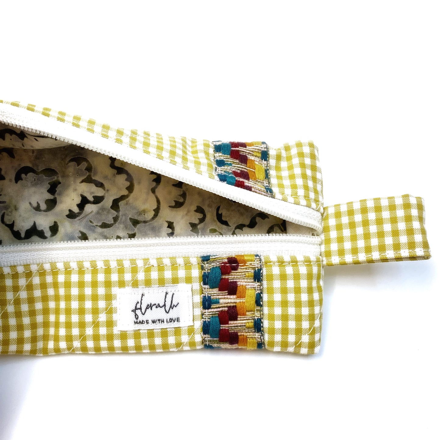 Etui Fiorellina Vichy senfgelb