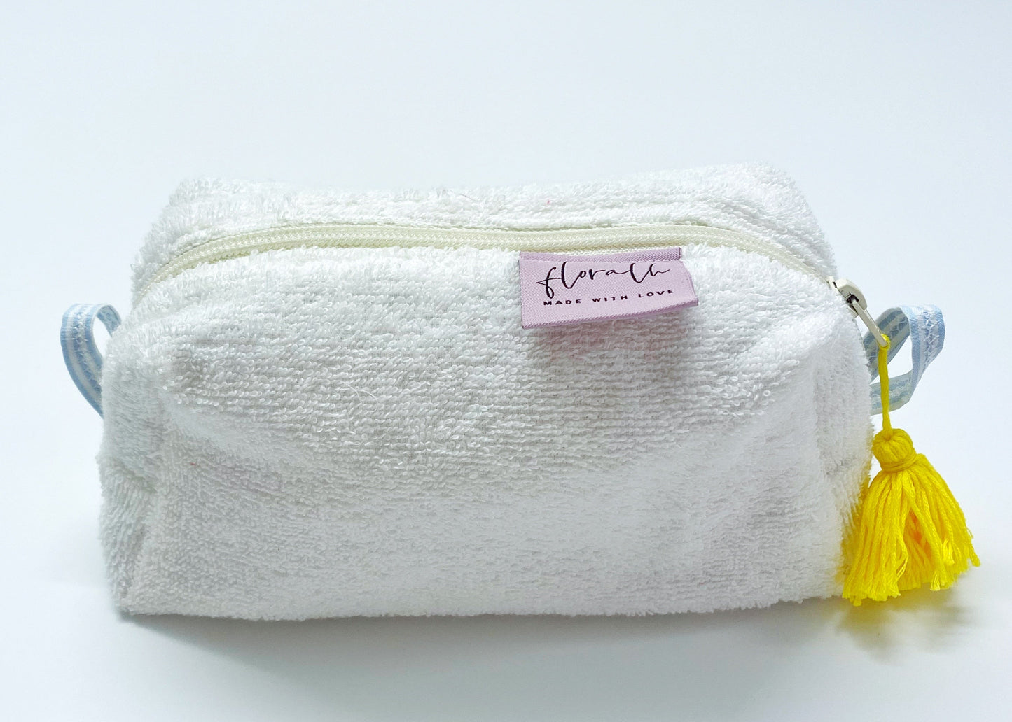Necessaire Flora aus Frottée weiss