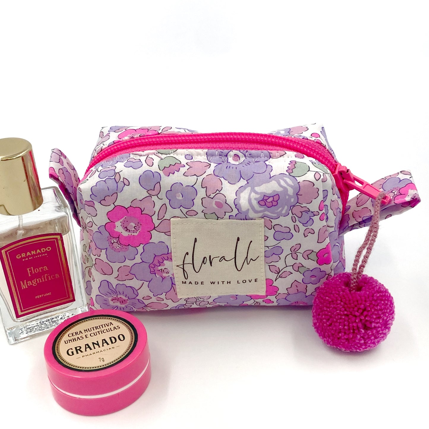 Necessaire Flora "Betsy Neon Pink" (Liberty) MIKRO