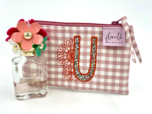 Necessaire Floribel "U" Applikation Vichy rosa