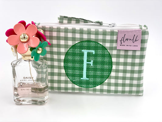 Necessaire Floribel "F" Vichy grün