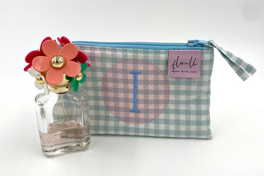 Necessaire Floribel "I" Vichy wolkenblau
