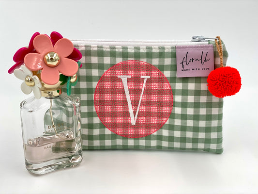 Necessaire Floribel "V" Vichy grün