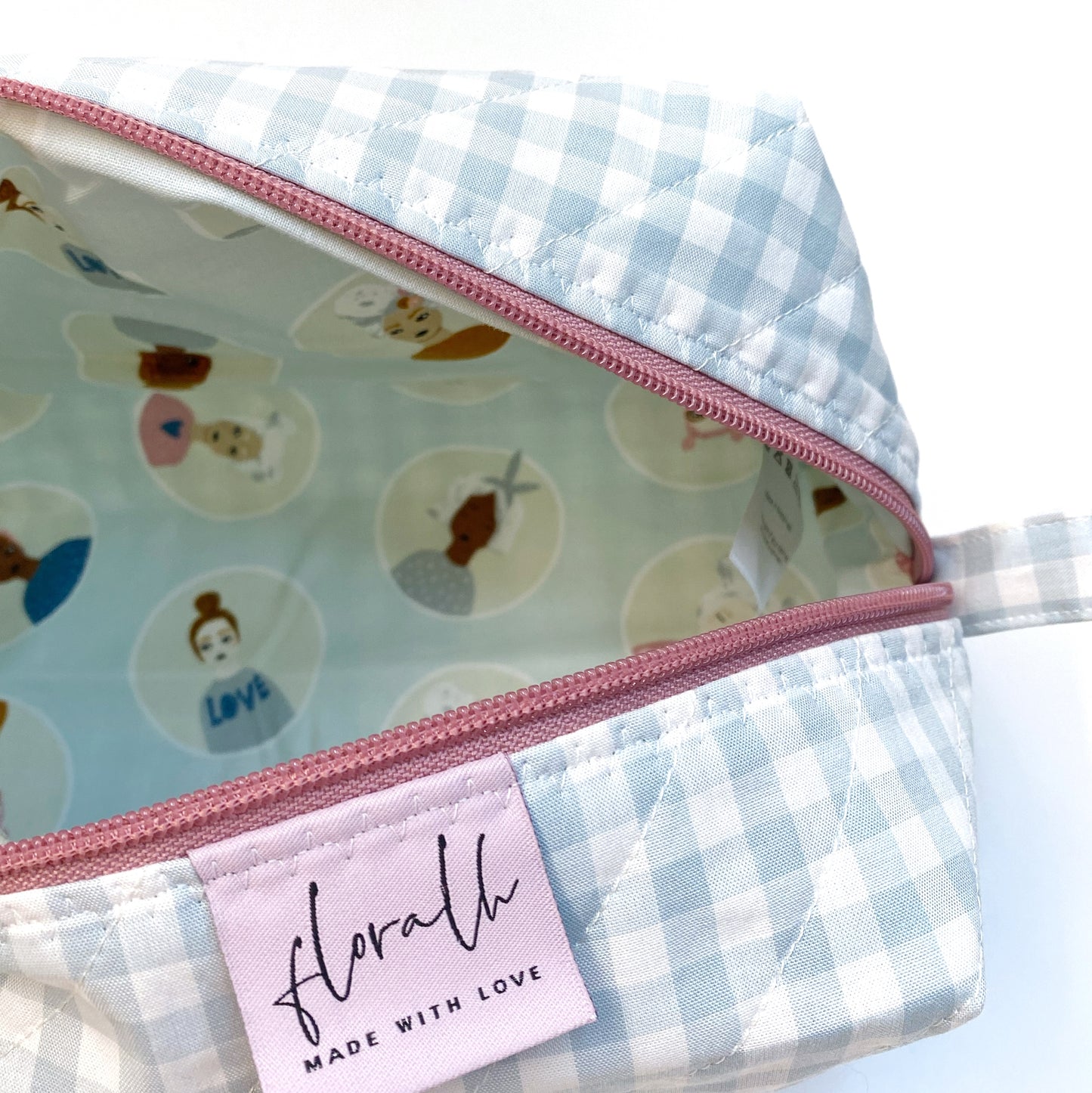 Necessaire Flora Vichy wolkenblau