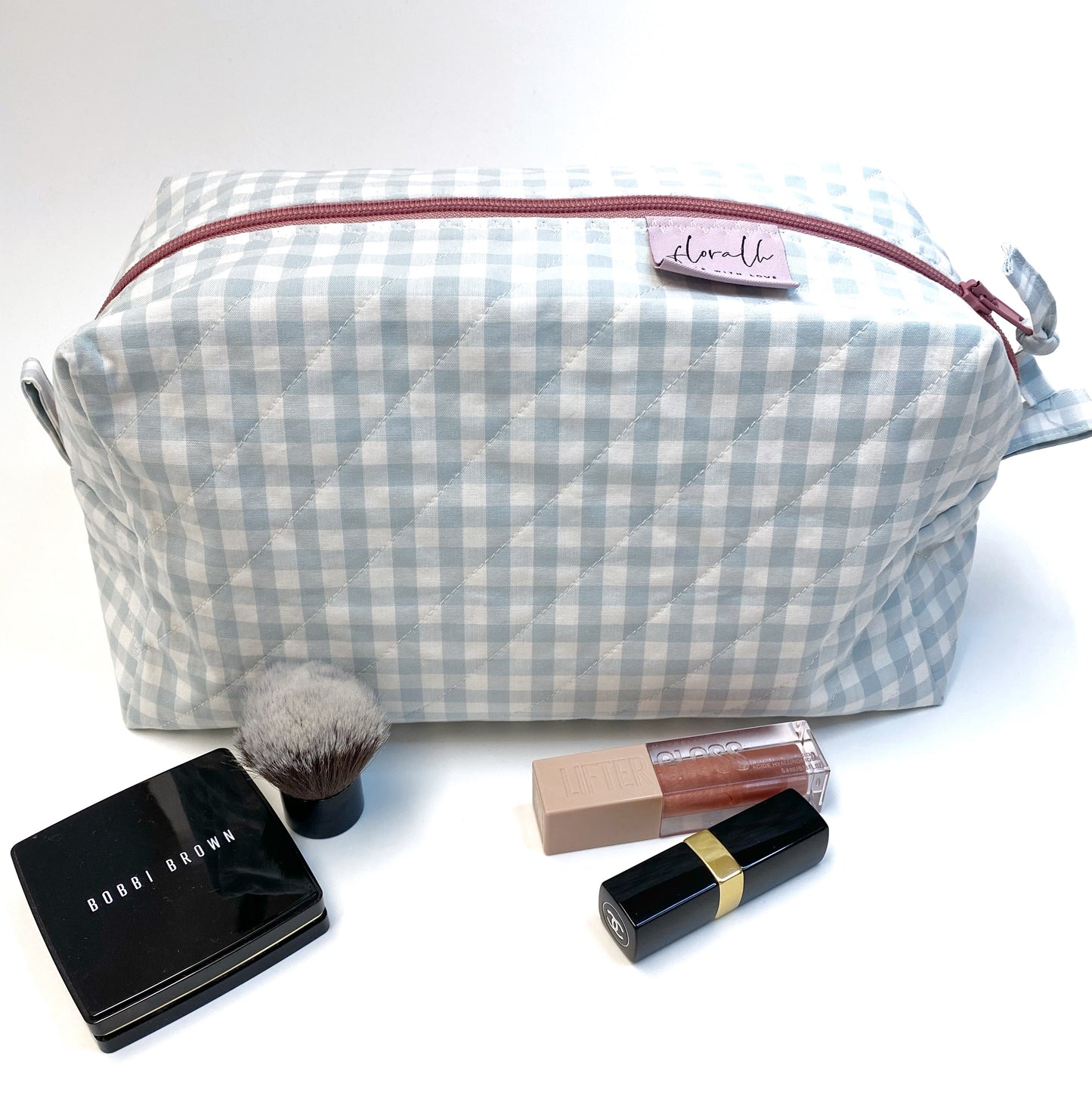 Necessaire Flora Vichy wolkenblau