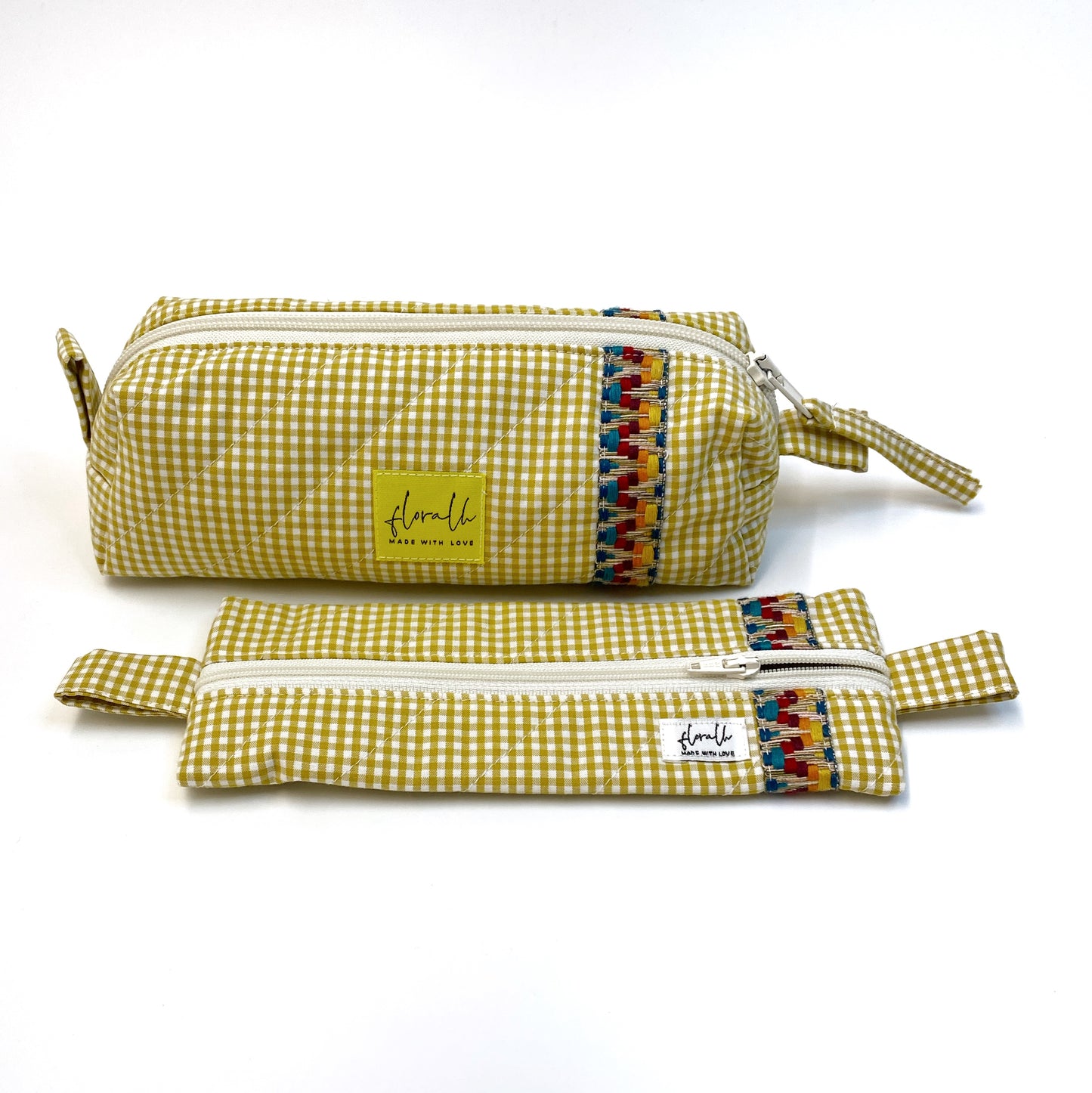 Etui Fiorellina Vichy senfgelb