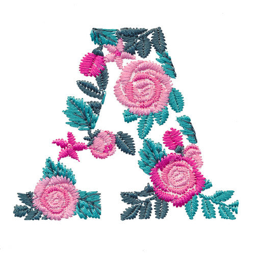 Personalisiertes Necessaire Flora aus Frottée rosa