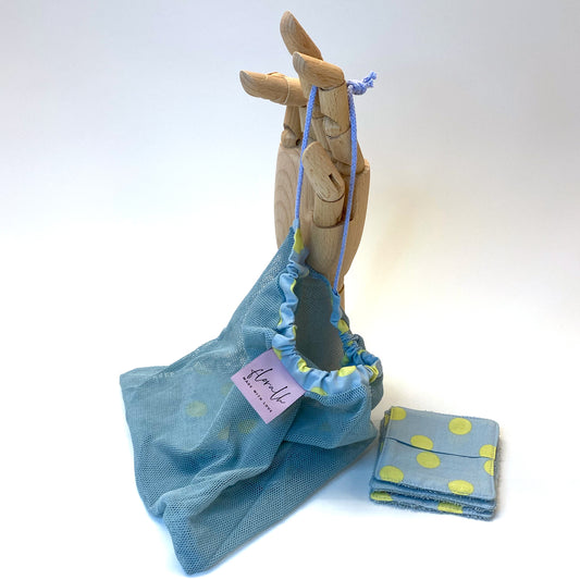 Wiederverwendbare Abschminkpads 10-er Set + Tüllbeutel aus Bio-Baumwolle