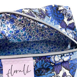Necessaire Flora "Royal Peony blue" (Liberty)