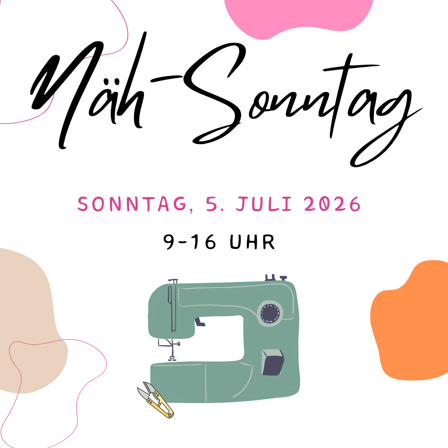 5. Juli 2026 Nähsonntag im floralh Atelier – Dein gemütlicher Näh-Tag zum Selbermachen