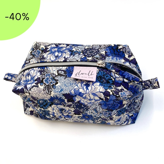 Necessaire Flora klein "Royal Peony blue" (Liberty)